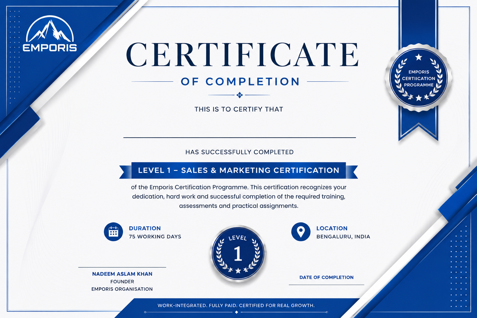 Certificate Level 1 - Sales & Marketing