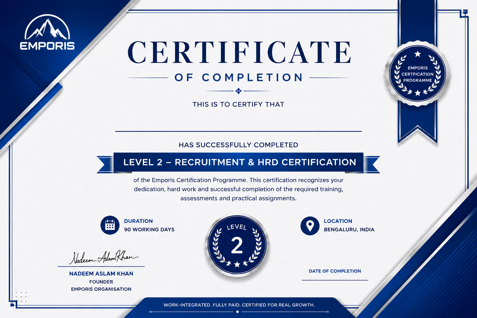 Certificate Level 2 - Recruitment & HRD